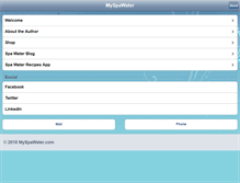 Tablet Screenshot of myspawater.com